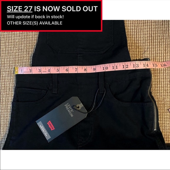🏷 🆕 Levi’s Black Denim Jumpsuit - Picture 7 of 16